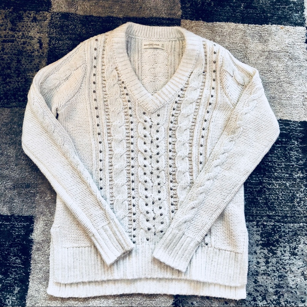 Abercrombie & Fitch Embellished Cable Sweater - Picture 5 of 8